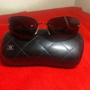 EUC Chanel crystal sunglasses
